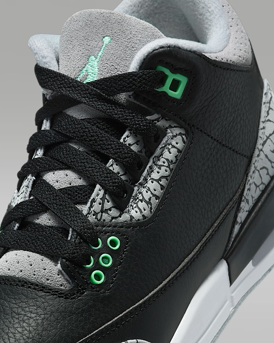 Jordan 3s grey and green online